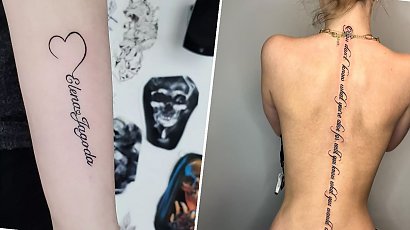 Tatuaże napisy: na rękach, plecach, z boku ciała. Zobacz najpiękniejsze projekty!