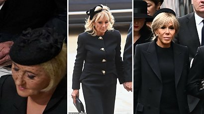 Pogrzeb Królowej Elżbiety II: Agata Duda, Jill Biden i Brigitte Macron w stylizacjach żałobnych. Która pierwsza dama prezentowała się najdostojniej?