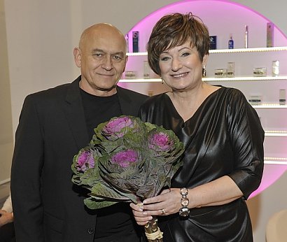 Andrzej Pagowski, Jolanta Zwolinska;
Yonelle Zwolinska Beauty Institute - oficjalne otwarcie polaczone z prezentacja ambasadorow marki i wystawy fotografii Lidii Popiel, Warszawa, 2011.12.01;
fot. J. Maciej Goliszewski / EPOKA