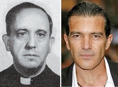 Po prawej papież Franciszek w latach młodości i Antonio Banderas aktualnie. 
