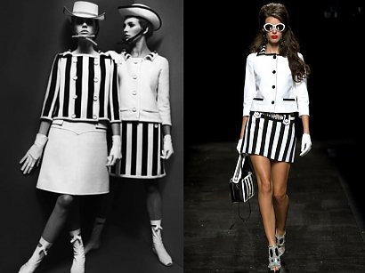 Andre Courreges z lat 60-tych i Moschino wiosna lato 2013