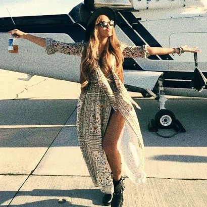 Beyonce na Coachella lata prywatnym samolotem