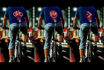 Świetlne sygnalizatory na koszulki dla rowerzystów