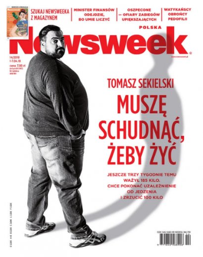 Tomasz Sekielski na okładce Newsweeka zdradził, że waży 185 kg!