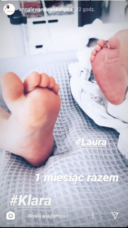 Z tej okazji Lewandowska zamieściła na Instagramie urocze zdjęcie małych stópek! Ale to nie wszystko!