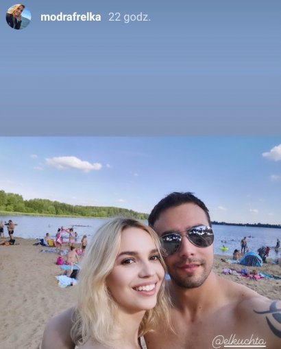 Oliwia i Łukasz na plaży