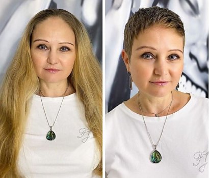 Podkreślone oczy i brwi dzięki krótkiej grzywce