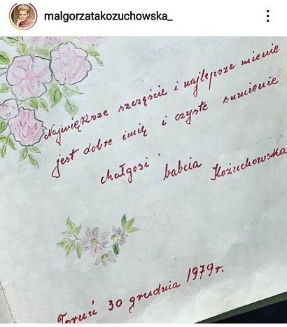Liścik z przesłaniem.