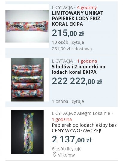 Lody jego ekipy to edycja limitowana i nie każdemu udało się je kupić, dlatego na internetowych aukcjach, osiągają ogromne kwoty..