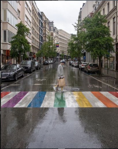 Jest to dla niego okazja do porobienia ciekawych zdjęć...
( Belgia)