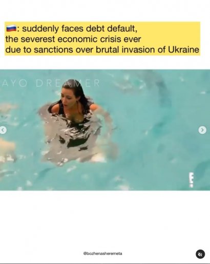 Do memów pośrednio zaangażowano również Kim Kardashian!
tłumaczenie: nagłe zderzenie z niespłaconymi długami, najpoważniejszym kryzysem ekonomicznym w historii, co jest wynikiem brutalnej inwazji na Ukrainę