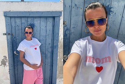 Najwięcej emocji wzbudziła przyszła mama Katarzyna Sokołowska - 49-latka do zdjęć pozowała trzymając się za ciążowy brzuszek.