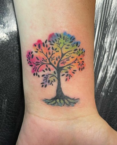 kolorowe drzewo