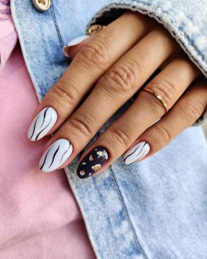 Paznokcie krótkie i okrągłe - piękne i wygodne! 15 inspiracji na jesienny manicure!