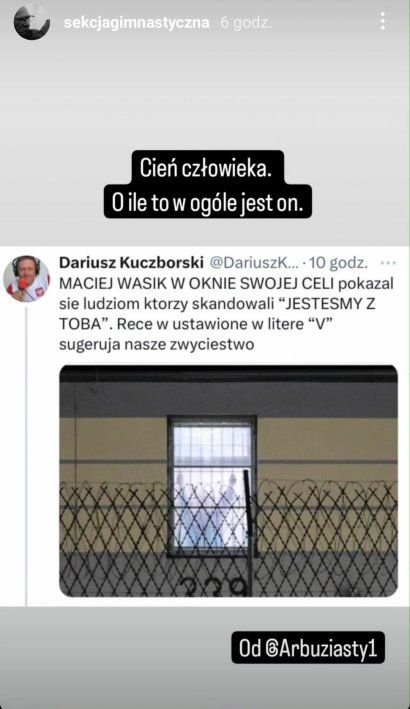 W oknie aresztu objawił się cień skazanego Macieja Wąsika! Są memy!