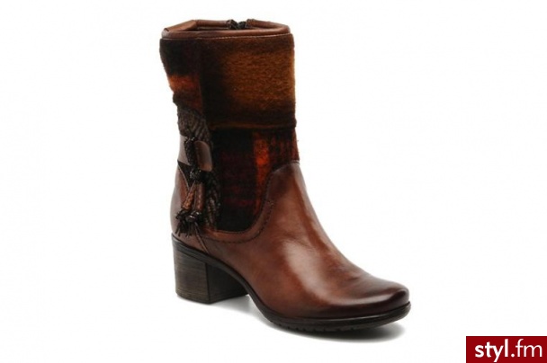 Mjus PÓŁBUTY I BOTKI DELO BY MJUS (Brązowy) - Botki Buty Moda