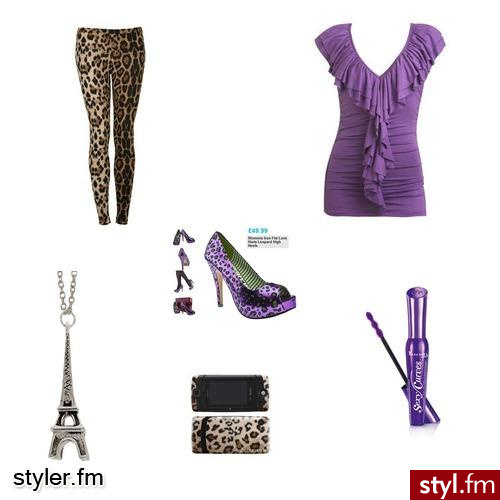 Zestaw12. Fiolet z Panterką - Styler