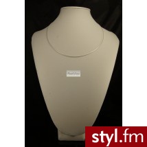 Pearl Line Srebrna obroża na szyję - Naszyjniki Biżuteria Moda