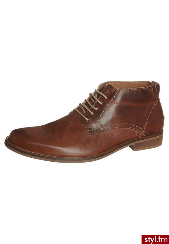 Zign Botki sznurowane brązowy - Botki Buty Moda