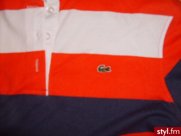 polówka LACOSTE. Mam do sprzedania polówkę Lacoste w paski, rozmiar M - Misz-masz