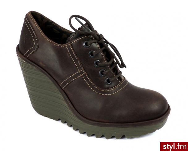 FLY London Półbuty na koturnie 0480134D - Koturny Buty Moda