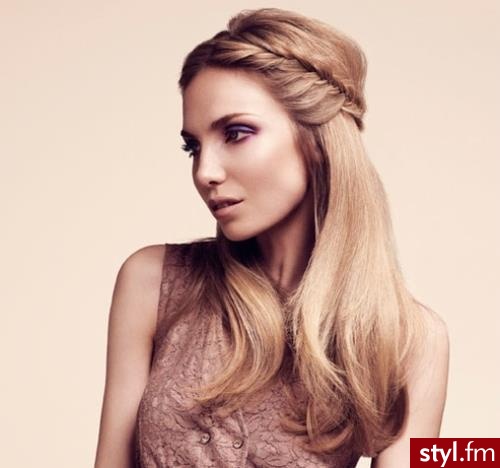 Blond Warkocze Proste Na co dzień Długie Fryzury