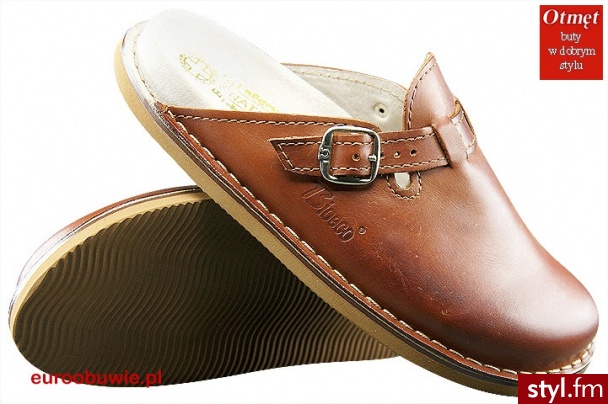 OTMĘT Klapki Męskie Profilaktyczne OT-106-DP-D Brązowe - Klapki Buty Moda