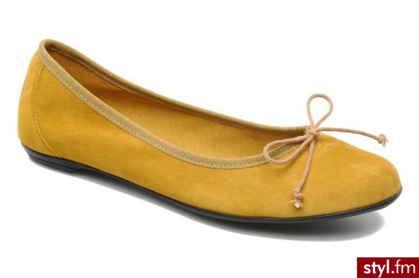 Valensi BALERINKI VEGA BY VALENSI (Żółty) - Balerinki Buty Moda
