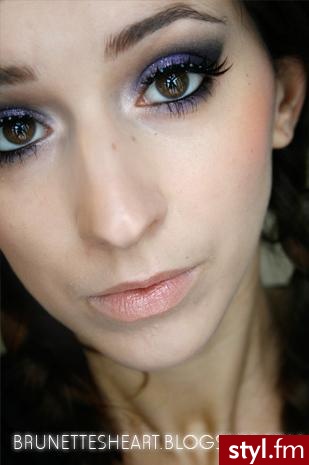 Fioletowy makeup - Makijaże