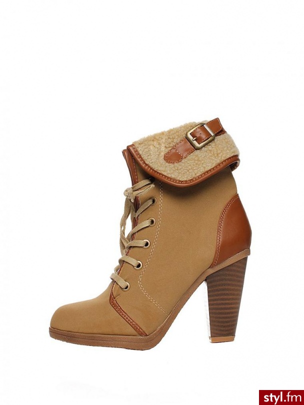 Heppin Botki 102 Camel - Botki Buty Moda