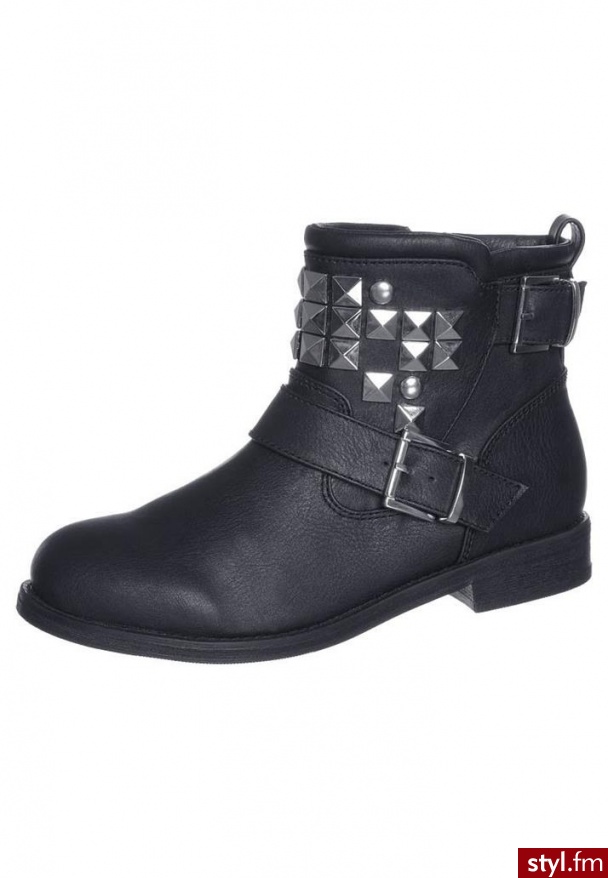 Even&Odd Botki kowbojki i motocyklowe czarny (FP13581) - Pozostałe Buty Moda