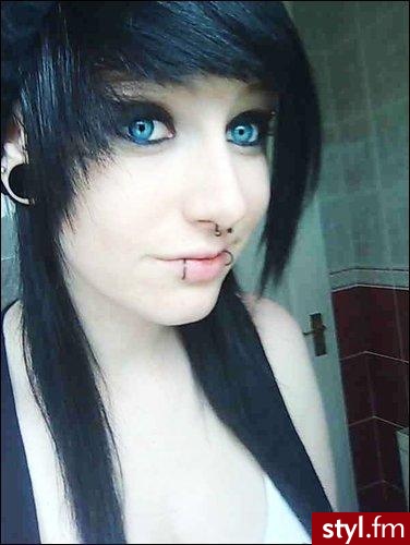  - Czarne EMO Alternatywne Krótkie Fryzury