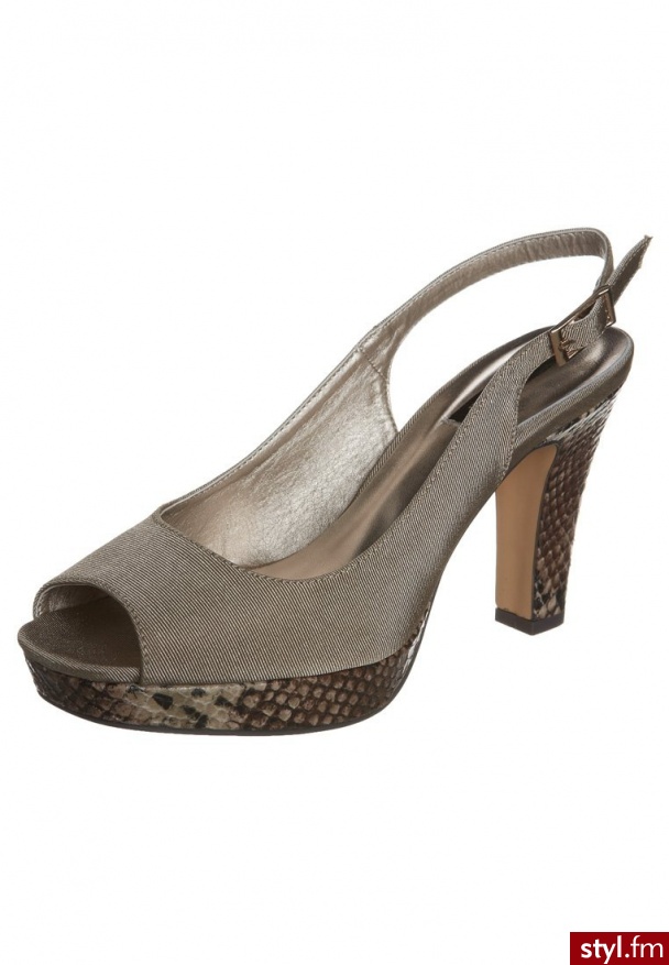 Victoria Delef Szpilki Peep Toe beżowy 13V0501 - Szpilki Buty Moda