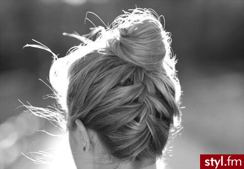 Blond Warkocze Proste Na co dzień Średnie Fryzury