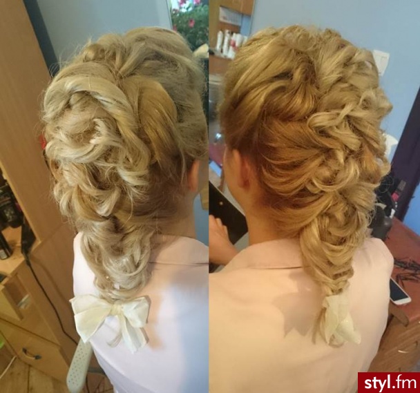 Blond Upięcie Kręcone Wieczorowe Długie Fryzury