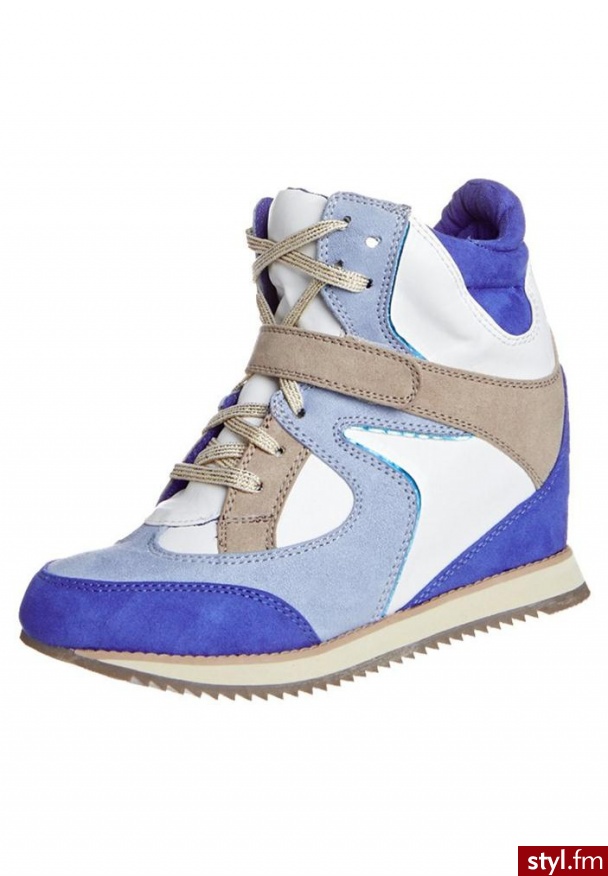 Cinti Botki sznurowane niebieski - Botki Buty Moda