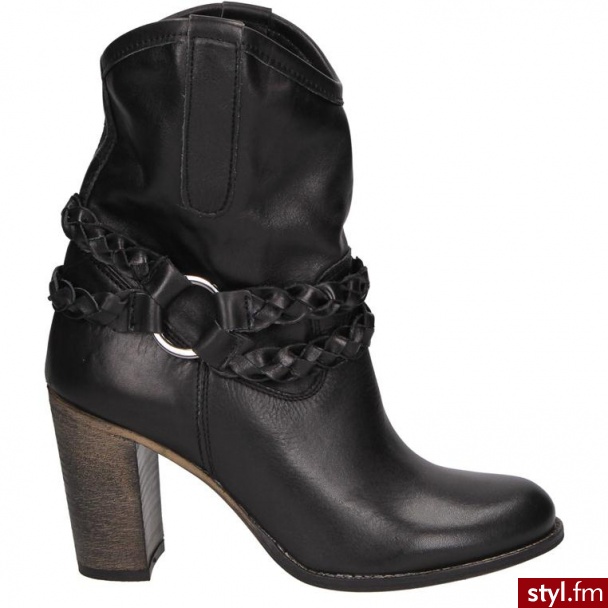 Venezia BOTKI 791 SAV NERO - Botki Buty Moda