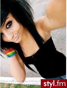 EMO Alternatywne Średnie Fryzury