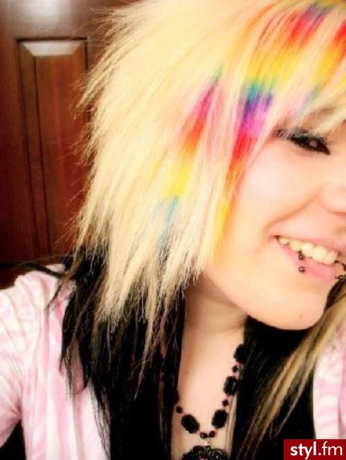 EMO Alternatywne Średnie Fryzury