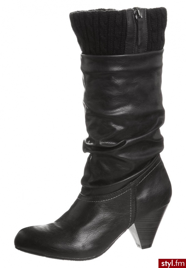 Anna Field Kozaki  czarny - Kozaki Buty Moda