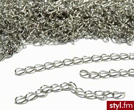 Łańcuszek dystansowy - stare srebro - Łańcuszki Biżuteria Moda