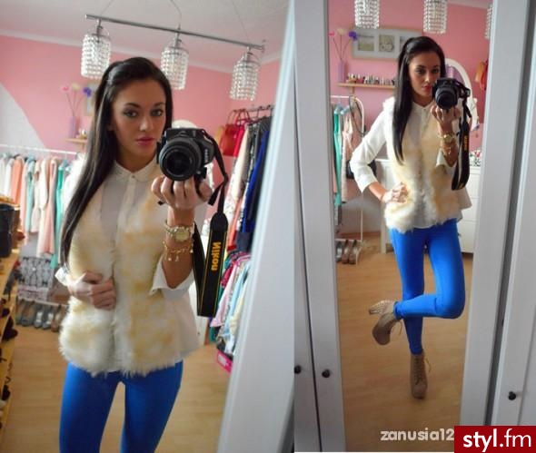 Materiałowe Spodnie Moda