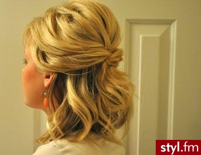 Blond Upięcie Proste Na co dzień Krótkie Fryzury