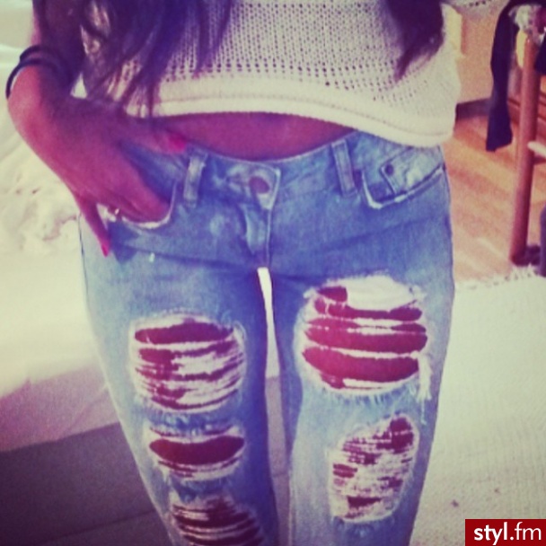 Jeansy Spodnie Moda