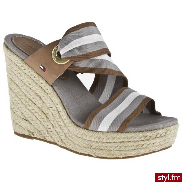 TOMMY HILFIGER Espadryle Estelle 10 FW56815472 121 Biały / Beżowy /Brązowy (Whisper White) 121 - Pozostałe Buty Moda