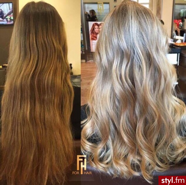 Sombre z Olaplex salon For Hair http://forhairsobieski.pl/ - Blond Rozpuszczone Kręcone Fryzury gwiazd Długie Fryzury