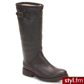 Aigle BUTY CHANTEBELLE SH DARK / Brązowy - Kozaki Buty Moda