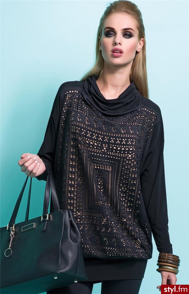 ZAPS DAISY TUNIKA 004 (czarno-beżowy) - Tuniki Ciuchy Moda