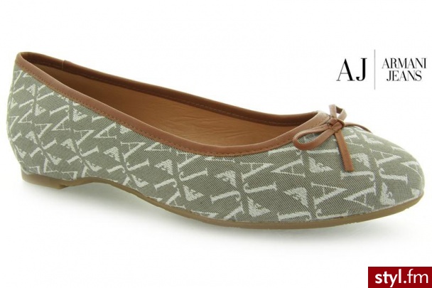 Armani Jeans T5528 J4 GREY - Balerinki Buty Moda