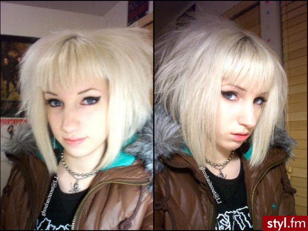 EMO Alternatywne Średnie Fryzury